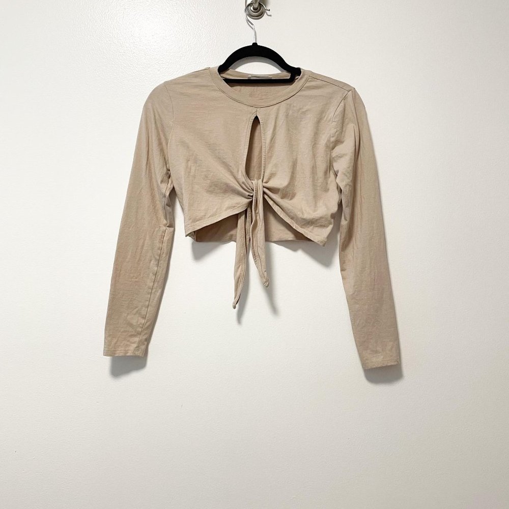 Lovers + Friends Tied Up Tee Nude XS